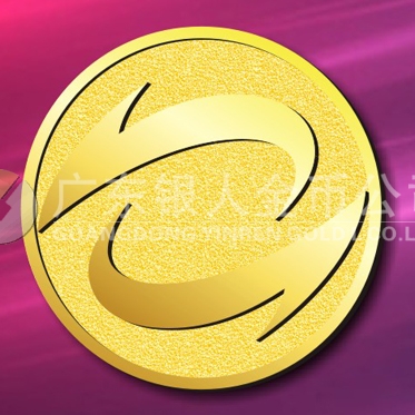 2015年3月定制　中經萬達千足金徽章制作、黃金徽章制作