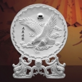 大展鴻圖純銀銀盤定做、訂制純銀紀念盤、訂做紀念銀盤