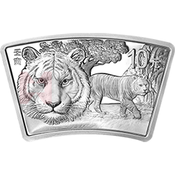 2022中國壬寅（虎）年金銀紀念幣30克扇形銀質(zhì)紀念幣